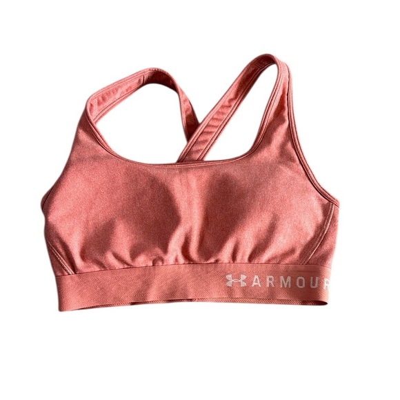 Under Armour Size Small Orange Athletic Sports Bra - Picture 2 of 6